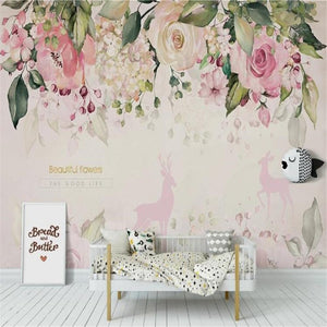 Pink Rose Floral Arrangement Scenery Wallpaper