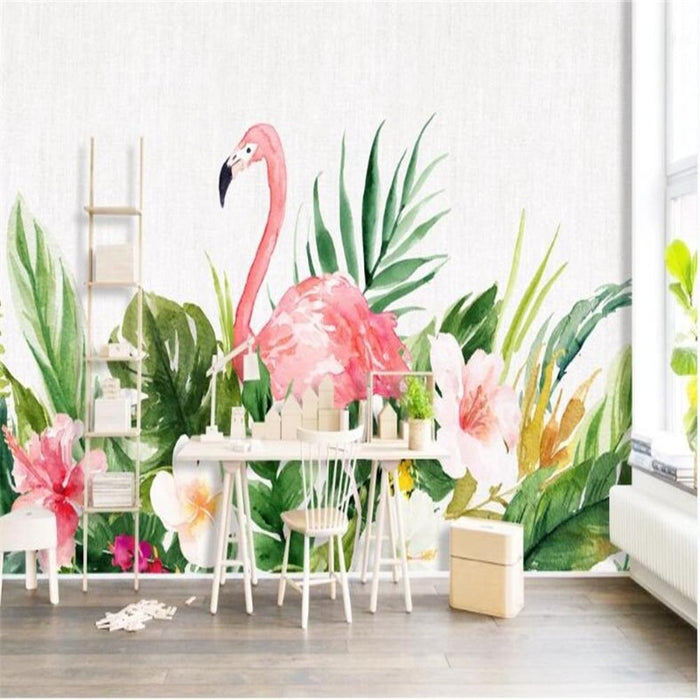 Fresh and Stylish Flamingo Scenery Wallpaper