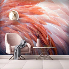 Minimalist Flamingo Feather Wallpaper