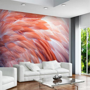 Minimalist Flamingo Feather Wallpaper