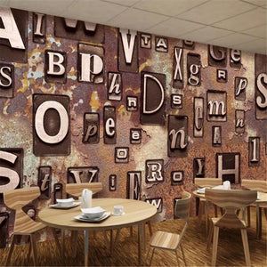 3D Scattered Letters Wallpaper