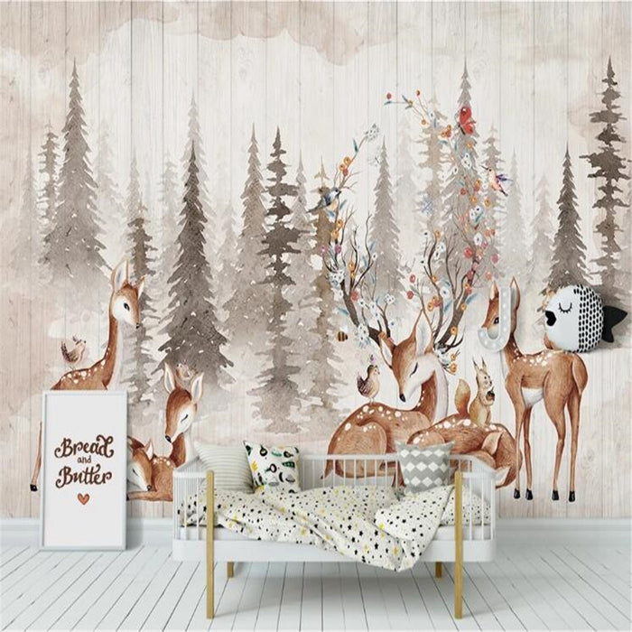 3D Elk family wallpaper