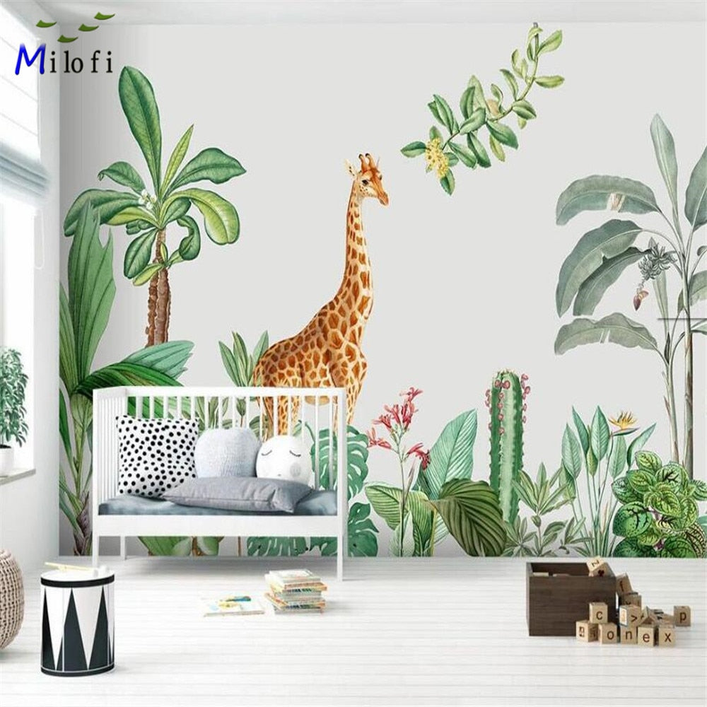 Wall decal 3D tropical plants