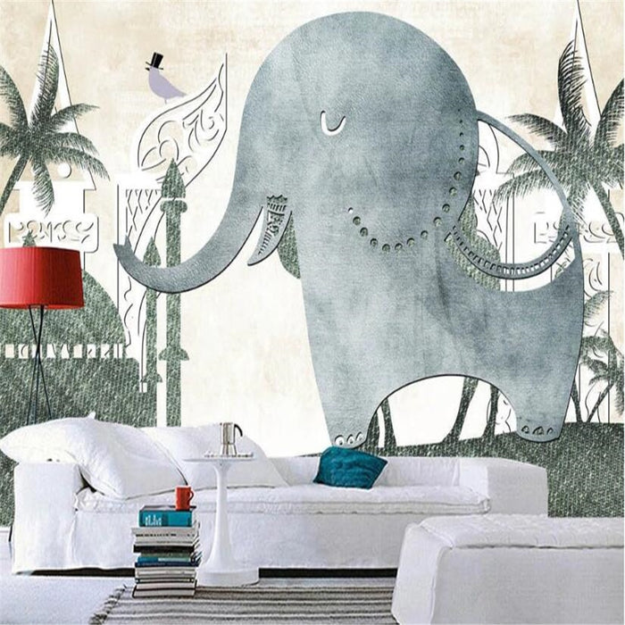Baby Elephant Children's Wallpaper