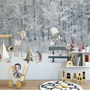 3D Winter scene wallpaper