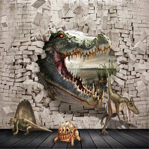 3D Crocodile dinosaur wallpaper