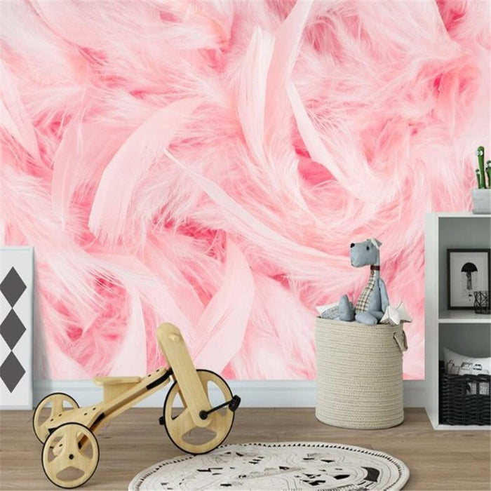 Pink Flamingo Feather Wallpaper