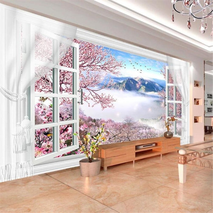 Modern Taolin Window View Wallpaper