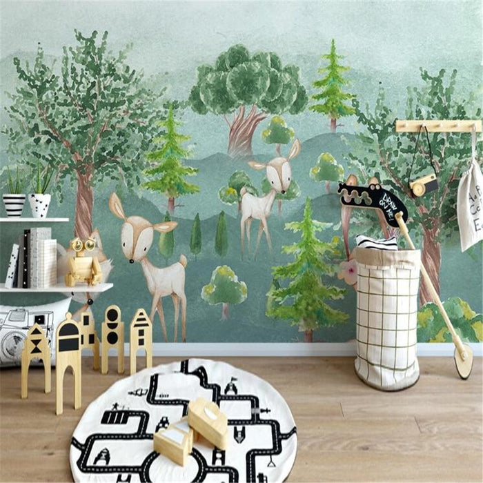3D Forest decoration wallpaper