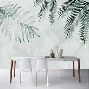 Hand-Painted Branches and Leaves Wallpaper