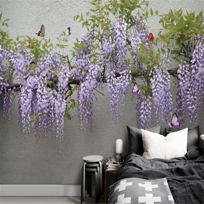 3D Wisteria Flower Wallpaper