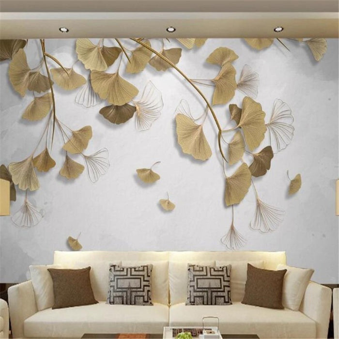 Simple Fashion Gingko Leaf Wallpaper