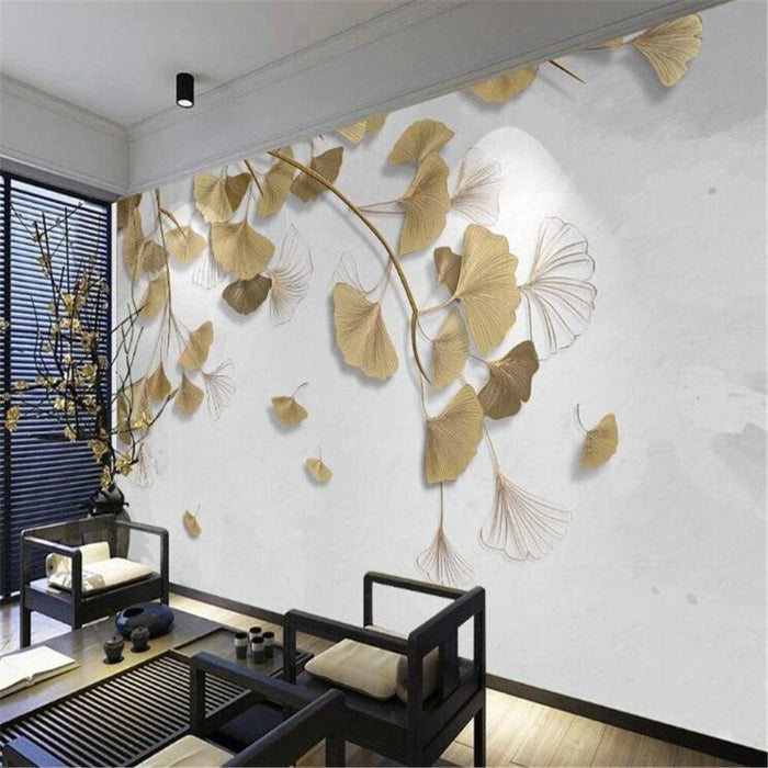 Simple Fashion Gingko Leaf Wallpaper