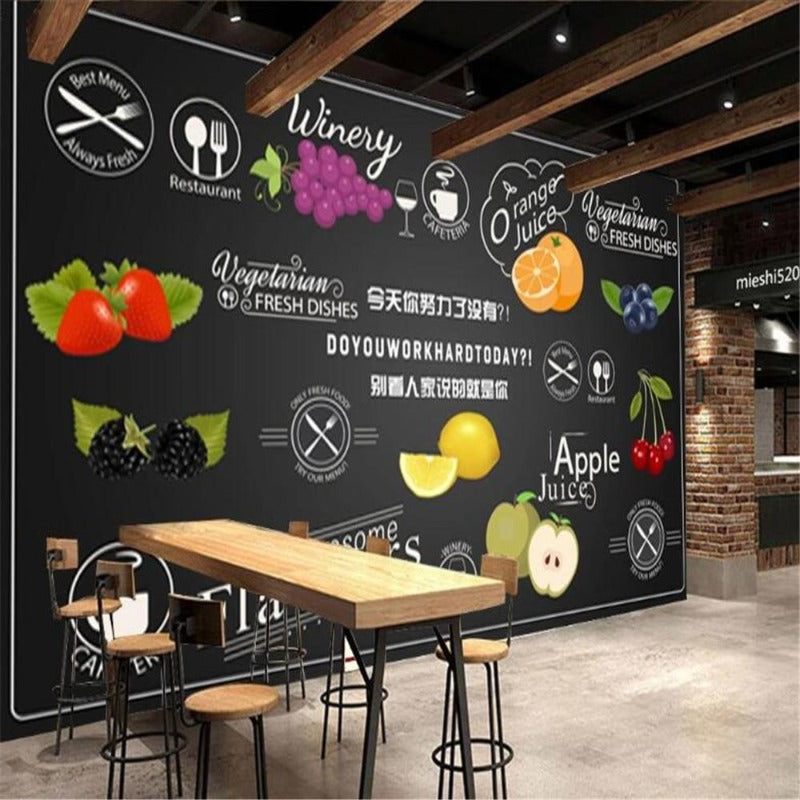 Fruit Drink Restaurant Wallpaper