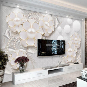 White Jewelry Flower Wallpaper