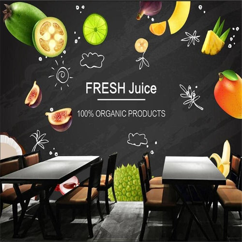 Blackboard Fruit Wallpaper