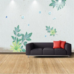 Small Watercolor Green Leaves Wallpaper