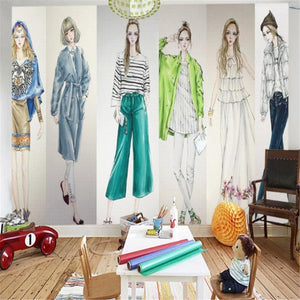 Fashion Girl Clothing Store Wallpaper