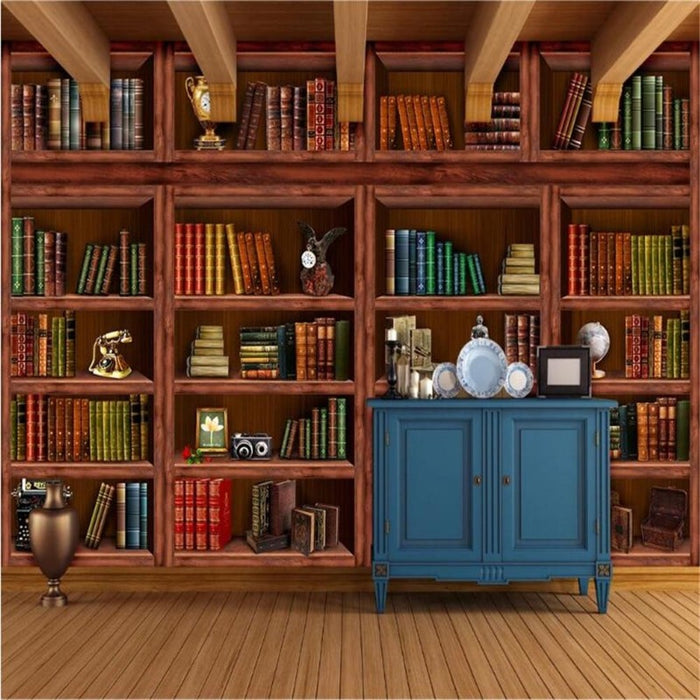 Old Bookcase Wallpaper