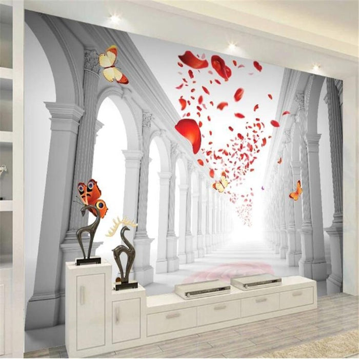 White Wedding Hall Wallpaper