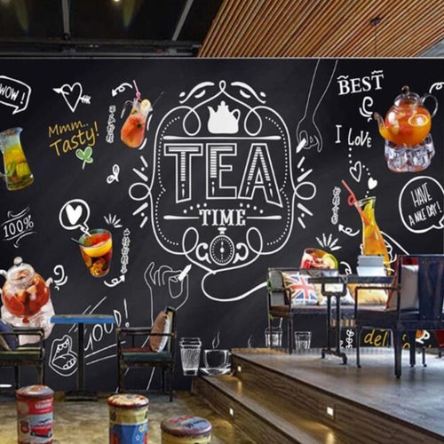 Blackboard Fruit Tea Wallpaper