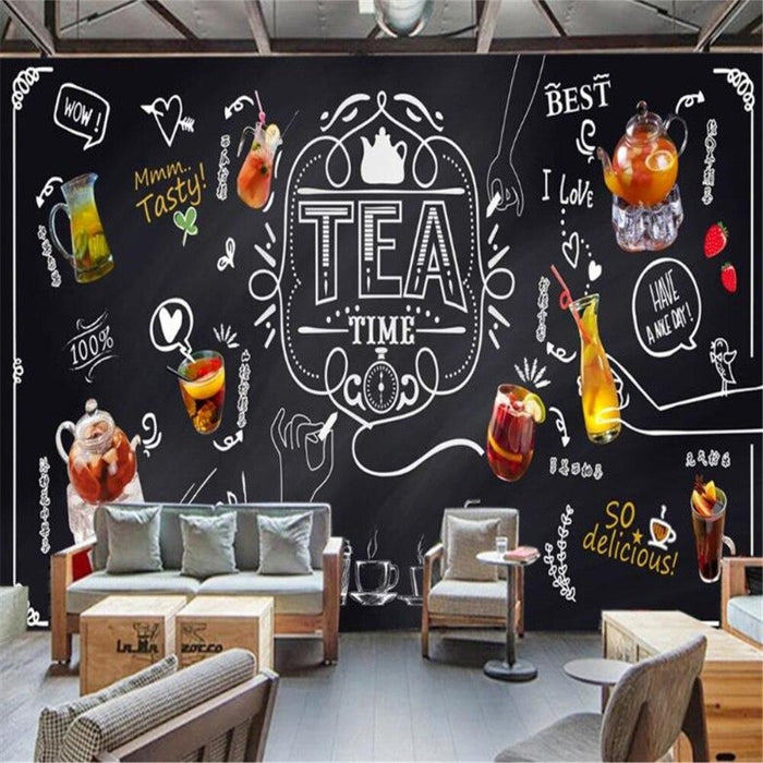 Blackboard Fruit Tea Wallpaper