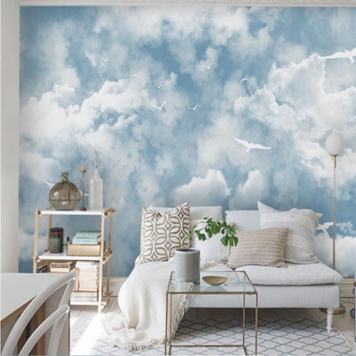 Blue Cloudy Skies Scenery Wallpaper