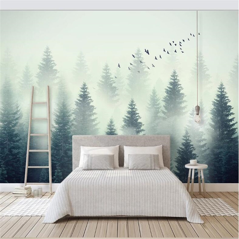 3D Cloud forest wallpaper