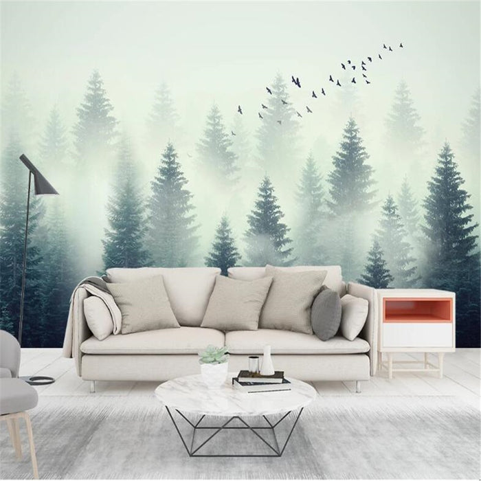 3D Cloud forest wallpaper