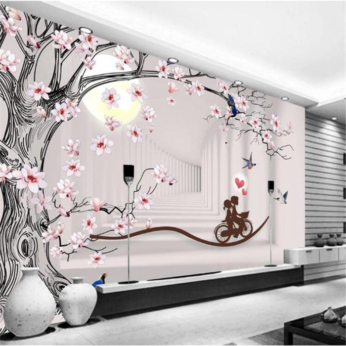 3D Simple Magnolia Tree Wallpaper