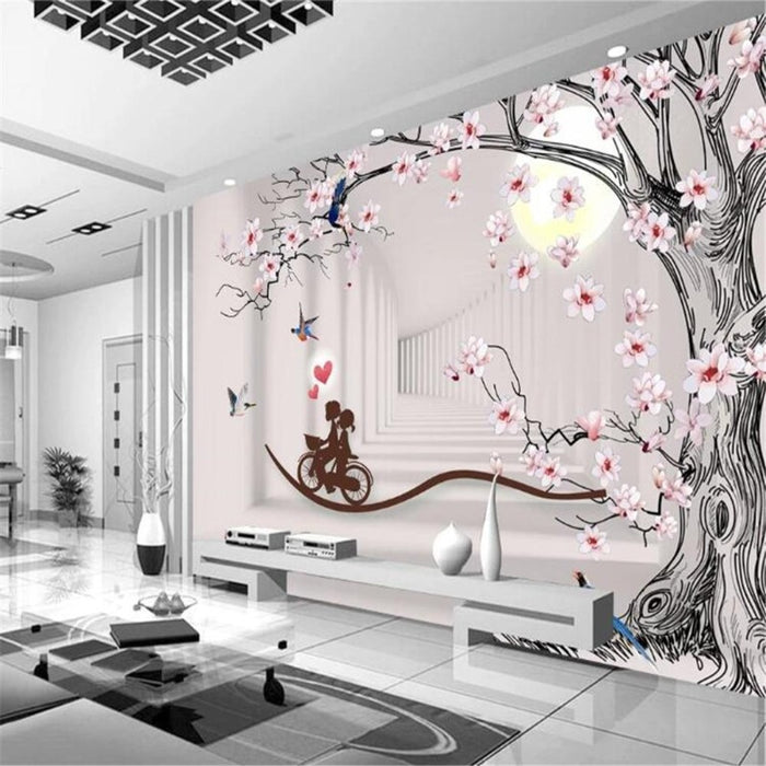 3D Simple Magnolia Tree Wallpaper