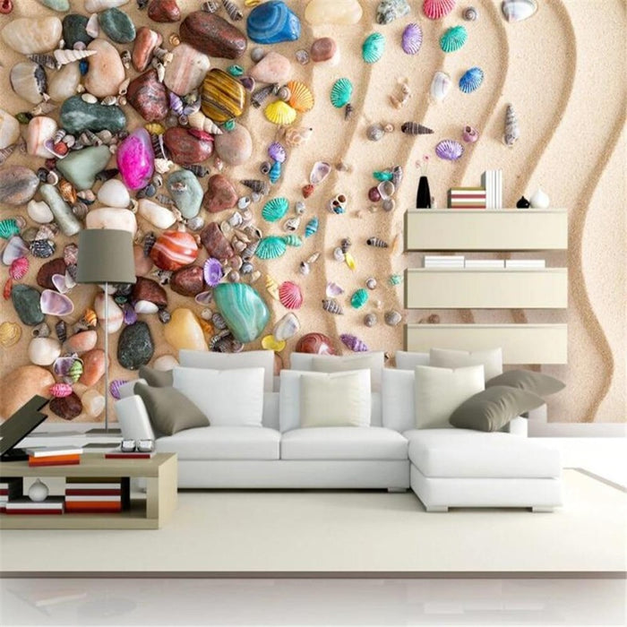 3D Shell Stone Wallpaper