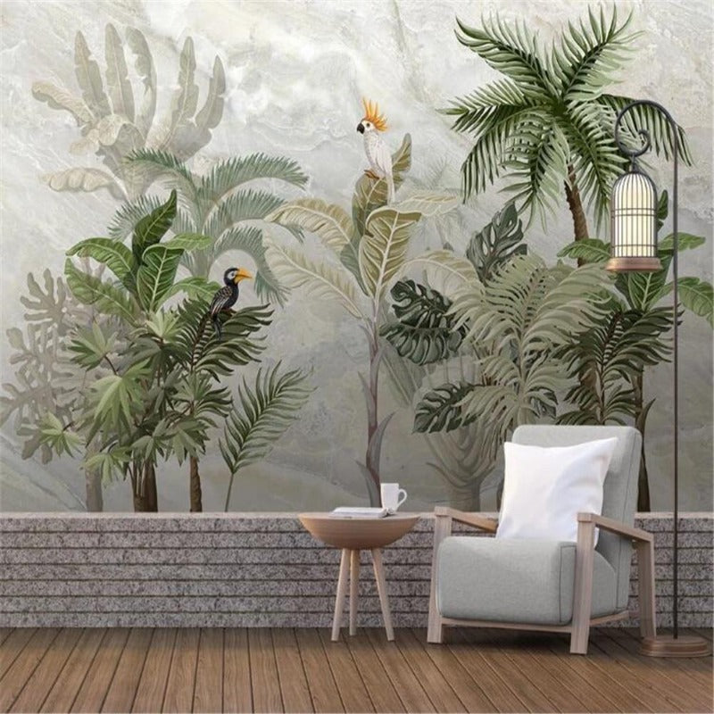 3D Tropical Rain Wallpaper