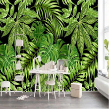 Southeast Asian Style Palm Tree Leaf Wallpaper