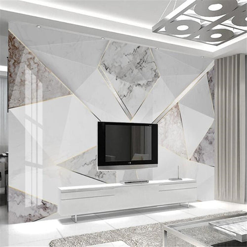 3D white marble wallpaper
