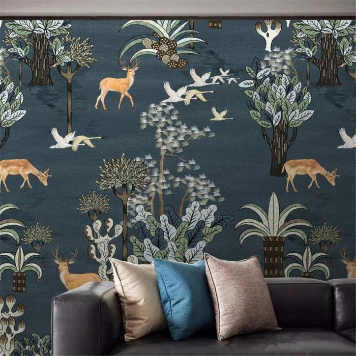 Medieval Elk Tree Wallpaper
