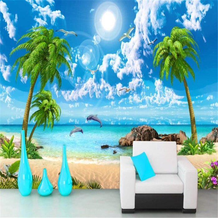 Fantasy Seascape Coconut Beach Wallpaper