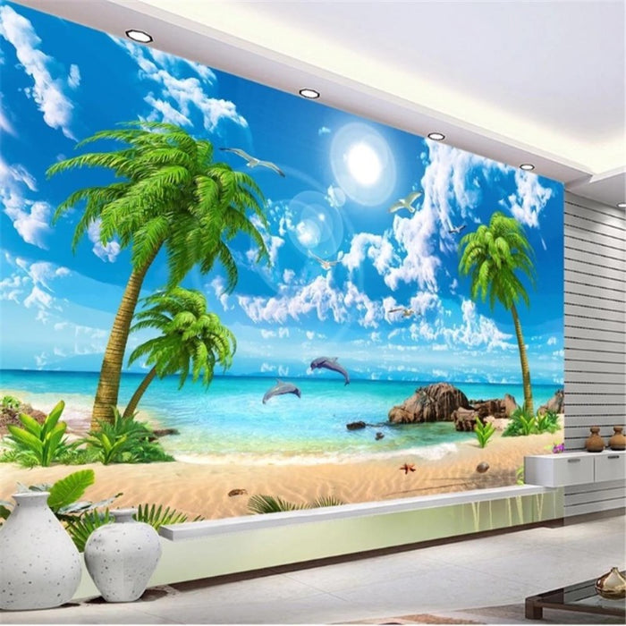 Fantasy Seascape Coconut Beach Wallpaper