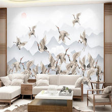 Chinese Style Fairy Crane Landscape Wallpaper