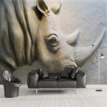 3D Relief Rhino Wallpaper