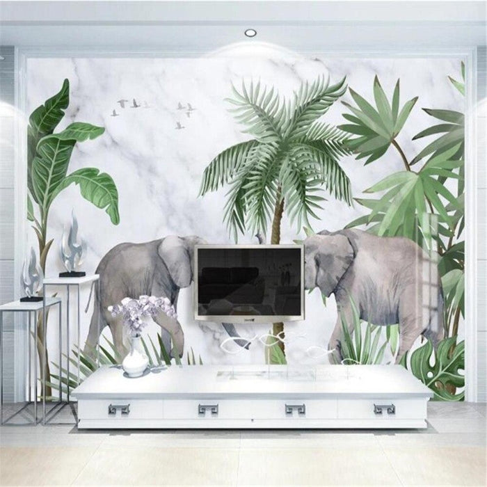 Elephant Marble Pattern Wallpaper