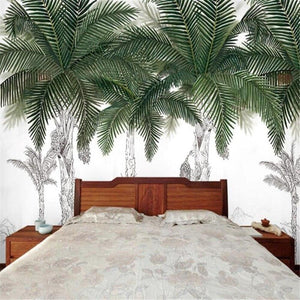 Modern Minimalist Abstract Palm Tree Wallpaper