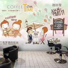 3D Cafe decoration wallpaper