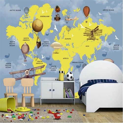 Cartoon World Map Wallpaper