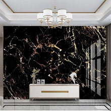 Luxury Golden Black Marble Pattern Wallpaper