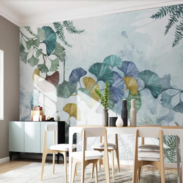 3D Modern ginkgo leaf wallpaper