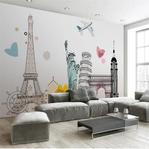 3D Eiffel Tower wallpaper