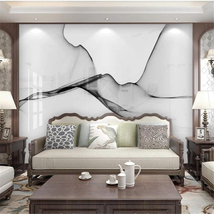 Ink Line Marble Peel And Stick Wallpaper