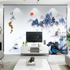 Chinese-Style Landscape Painting Wallpaper