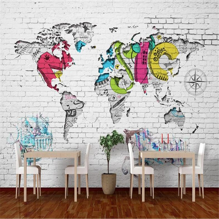 3D World map wallpaper
